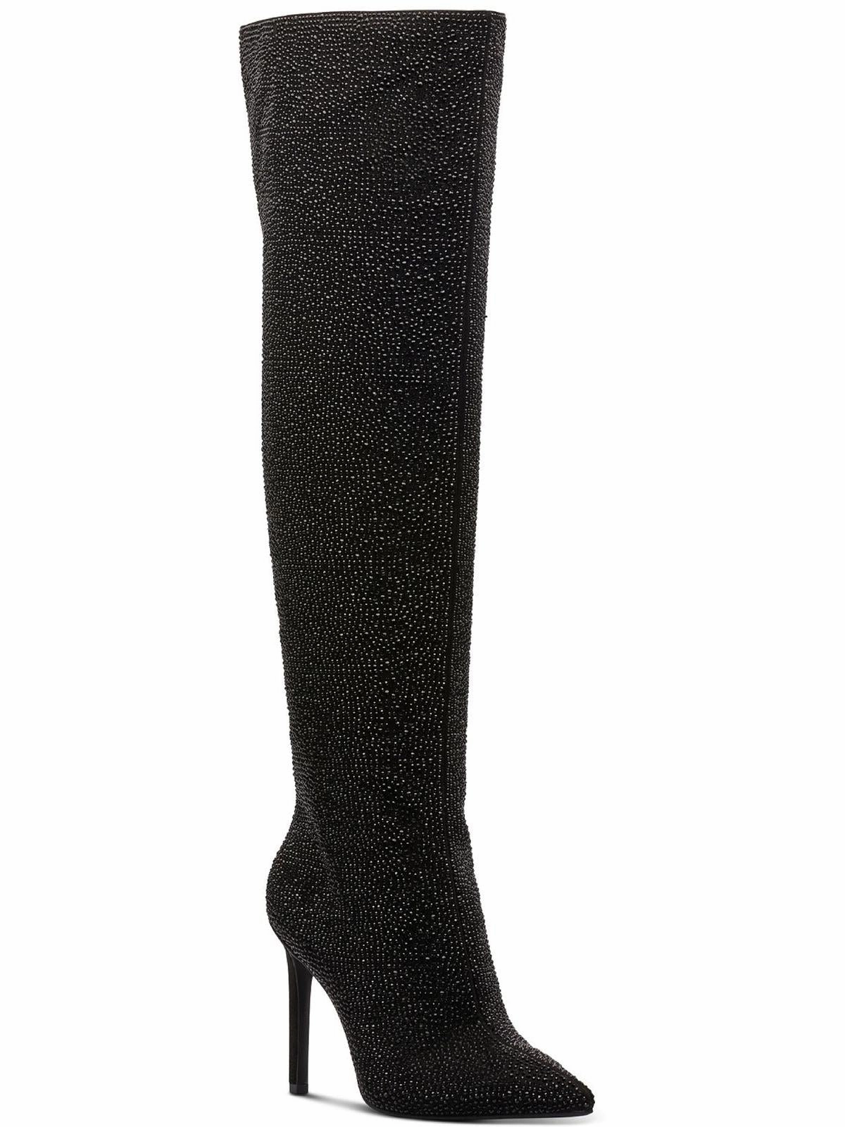 Saveria Womens Rhinestone Tall Over-The-Knee Boots Hot sale Womens Boots