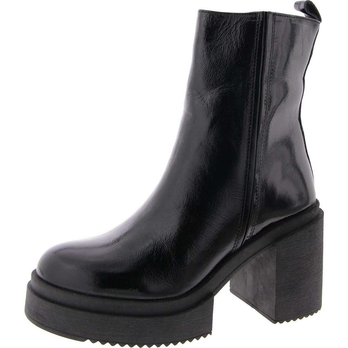 Sawyer Womens Patent Leather Block Heel Ankle Boots Womens Boots sale online