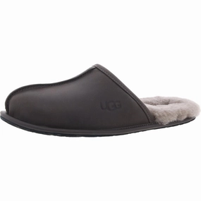 Scuff Mens Lined Leather Scuff Slippers Mens Slippers clearance sale