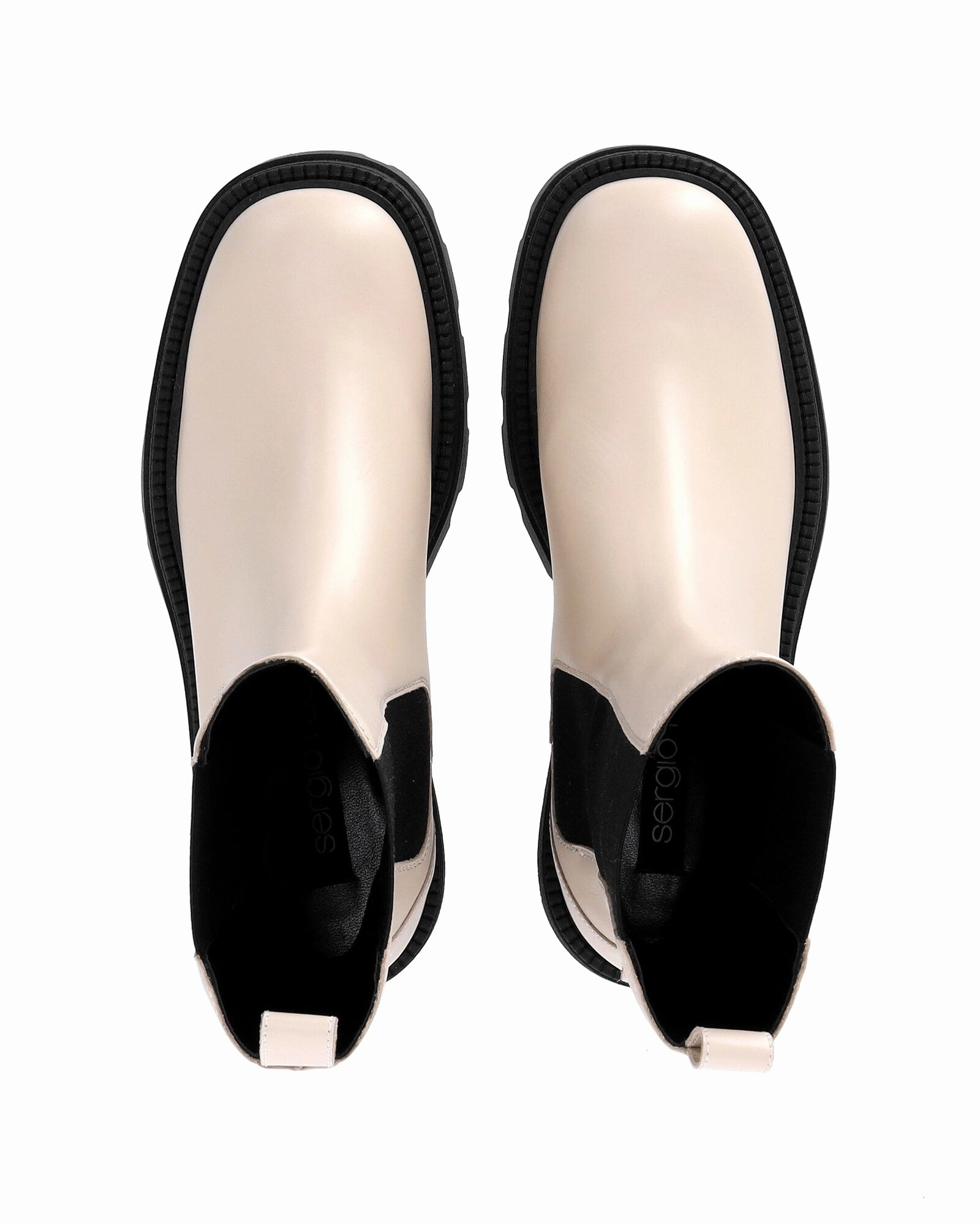 Sergio Rossi Milla Platform Boots in White Leather