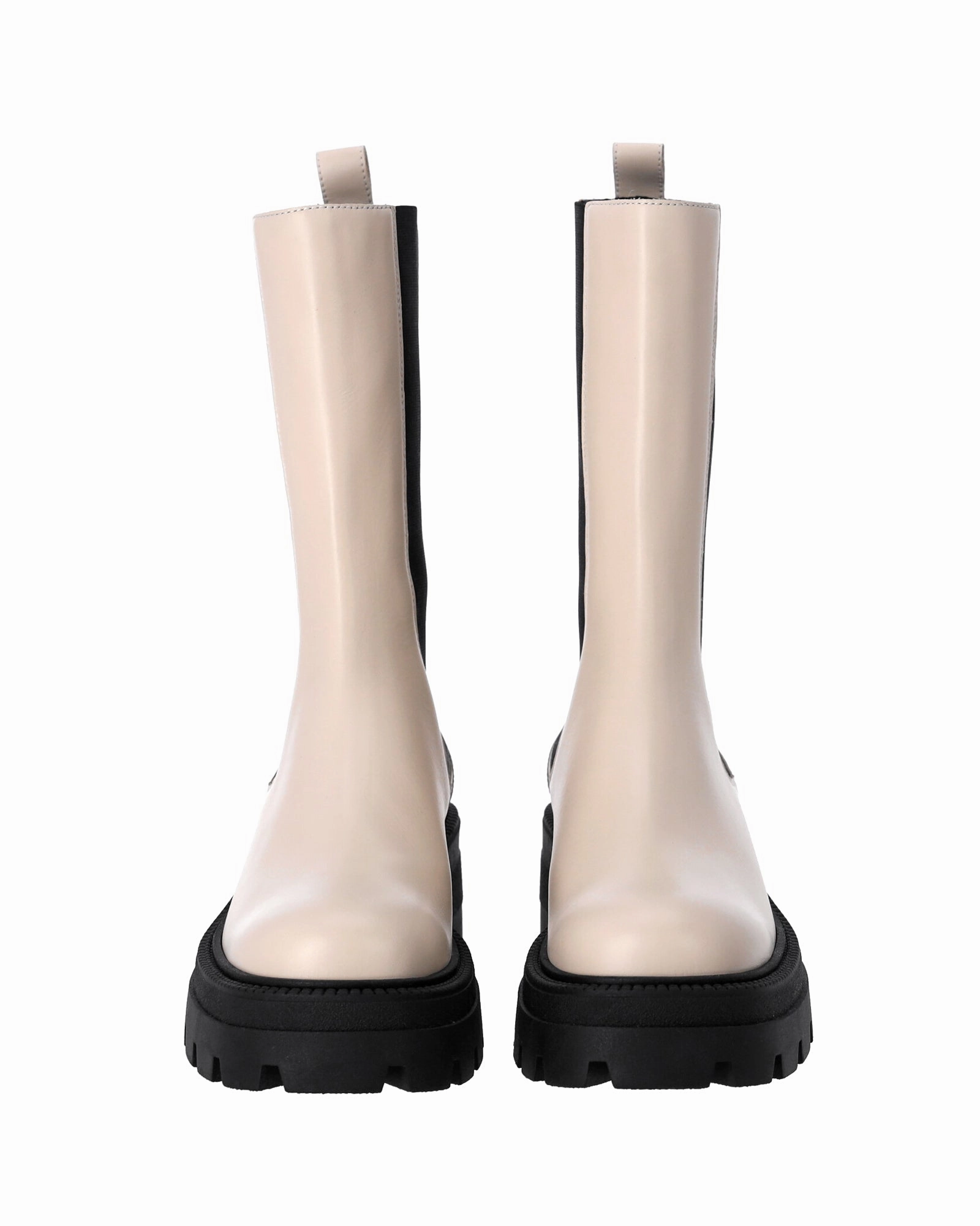 Sergio Rossi Milla Platform Boots in White Leather