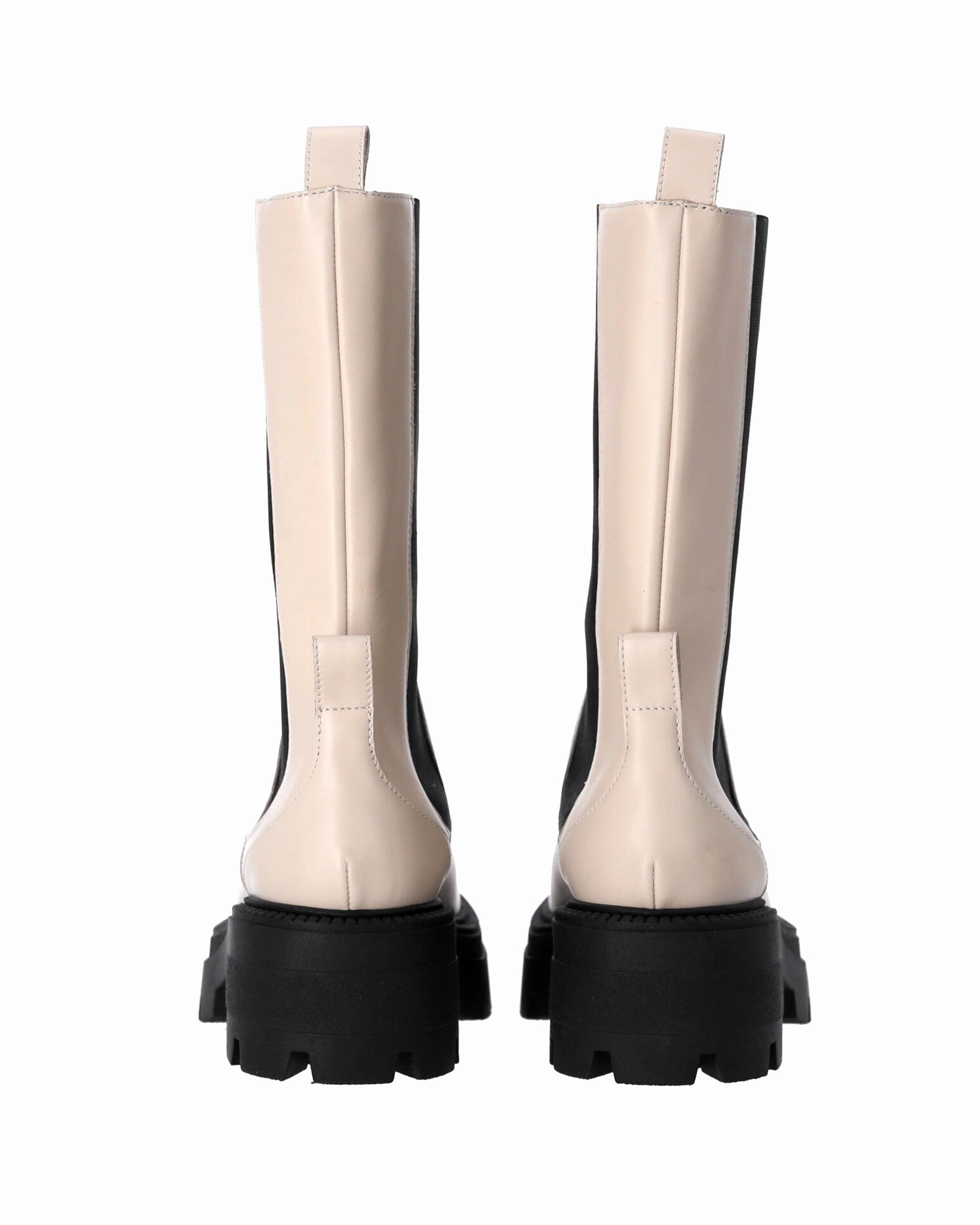 Sergio Rossi Milla Platform Boots in White Leather