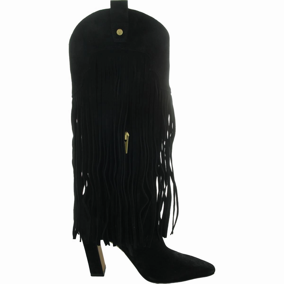 Shela Womens Zipper Suede Knee-High Boots