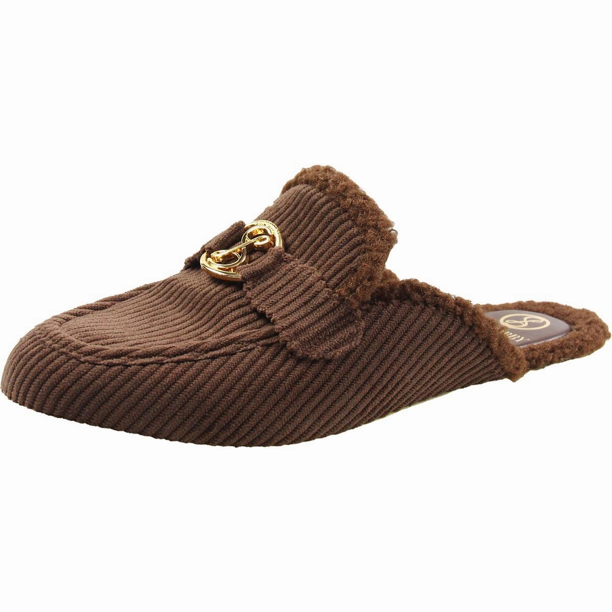 Shelby Cozy Womens Ribbed Man Made Slide Slippers