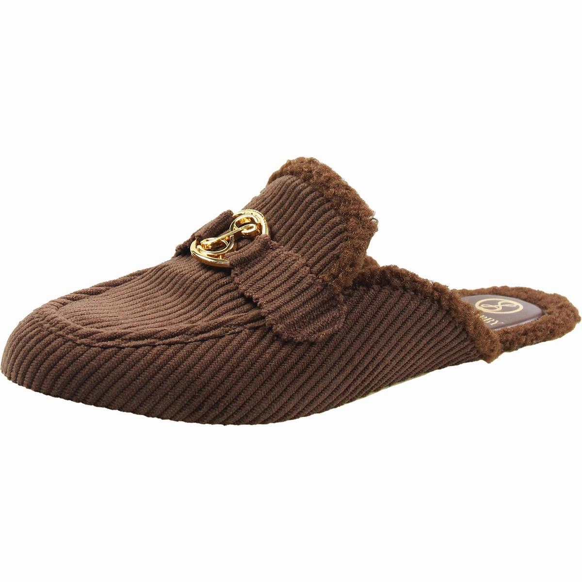 Shelby Cozy Womens Ribbed Man Made Slide Slippers