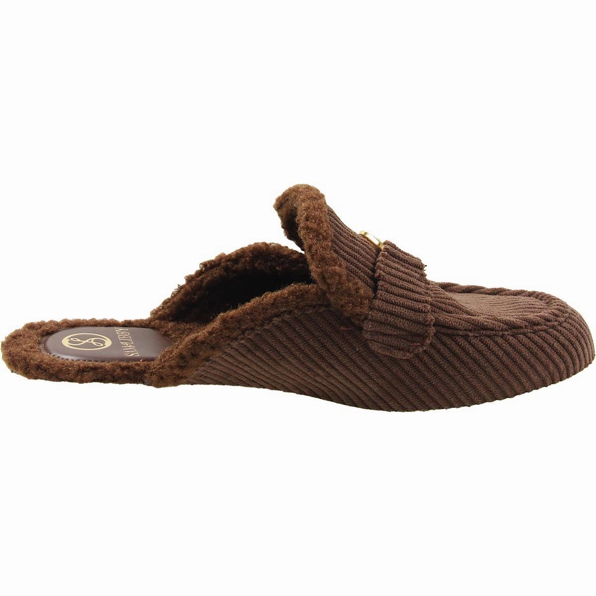Shelby Cozy Womens Ribbed Man Made Slide Slippers
