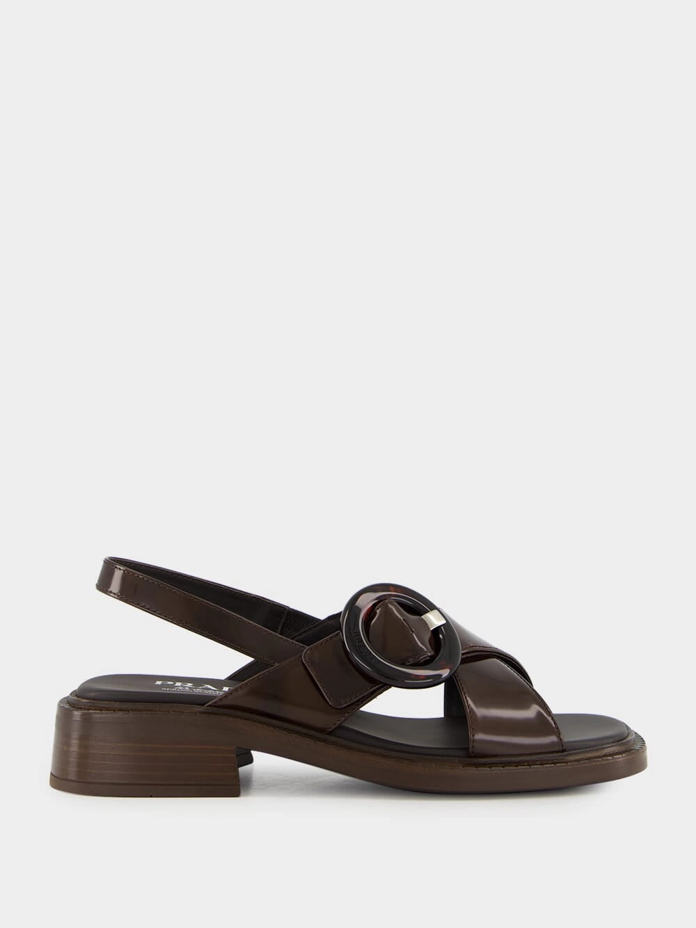 Sienna Brown Brushed Leather Sandals with Buckle Womens Sandals mega clearance