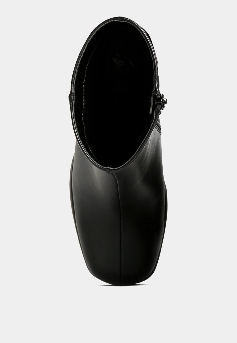 sins collar high ankle platform boots