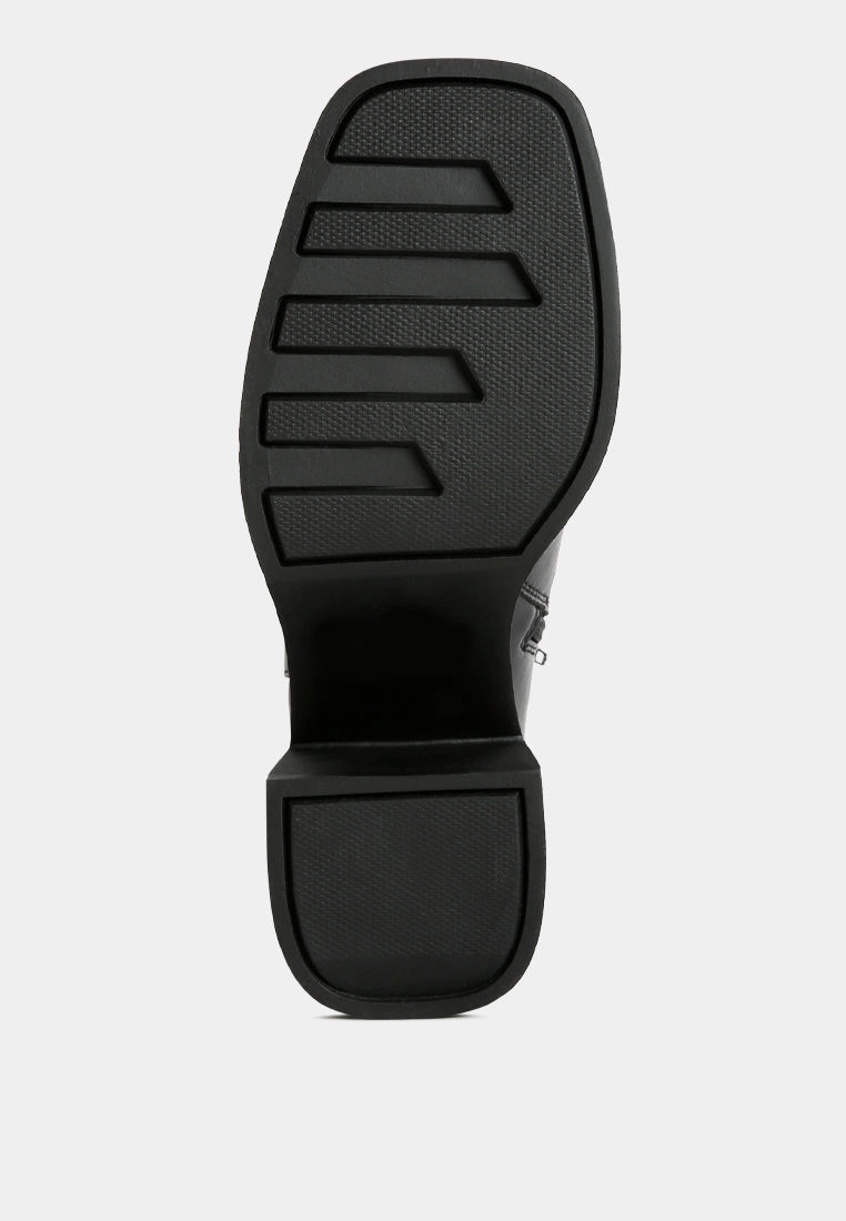 sins collar high ankle platform boots