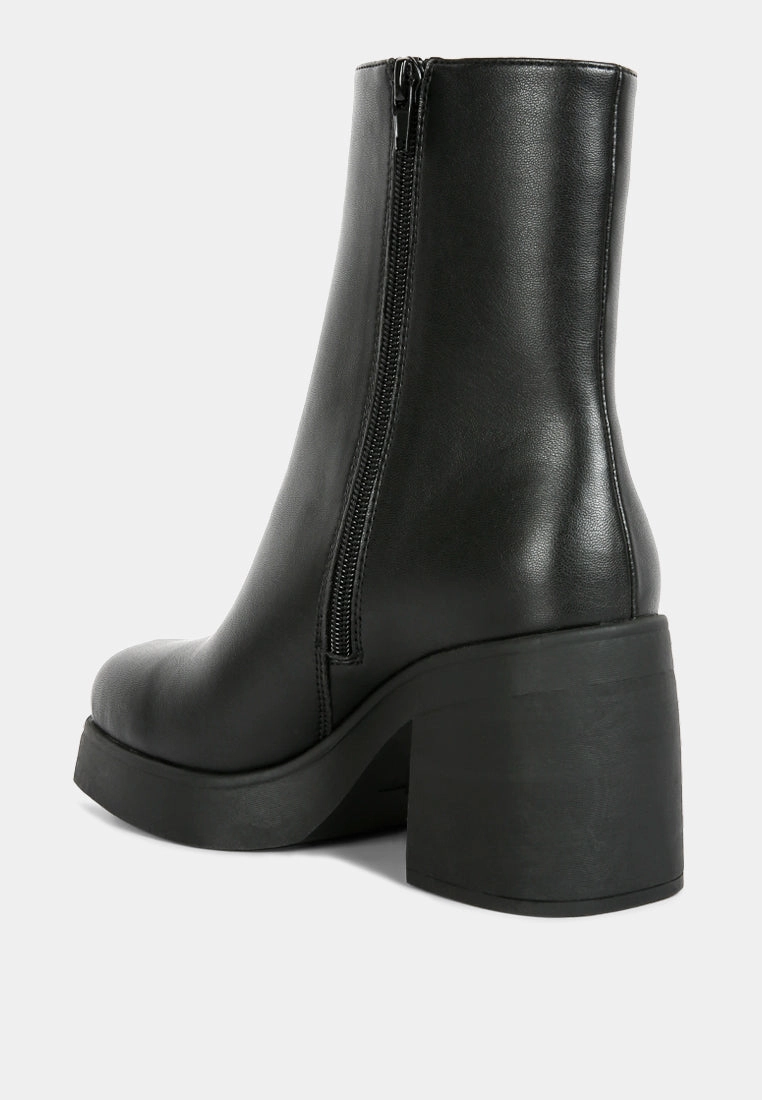 sins collar high ankle platform boots