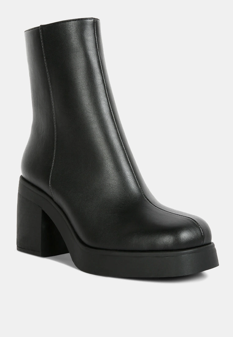 sins collar high ankle platform boots