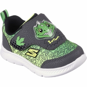 Skechers Boys Comfy Flex 2,0 Sneakers Charcoal Lime Kids Velcro Sneakers discount