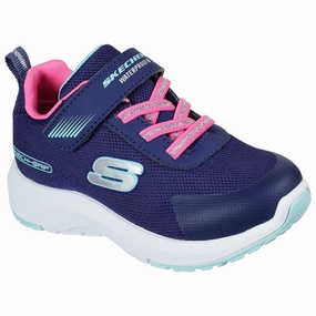 Skechers Dynamic Tread Sneakers Misty Magic Navy/Pink Kids Velcro Sneakers discount