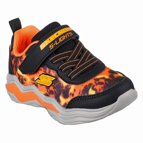 Skechers Erupters IV Sneakers Black Orange Kids Light-Up Shoes on sale