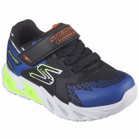 Skechers Flex Glow Bolt Sneakers Black Blue Kids Light-Up Shoes on sale