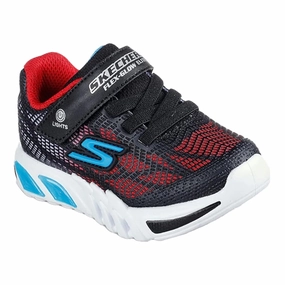Skechers Flex-Glow Elite Sneakers Black Red Blue Kids Light-Up Shoes on sale