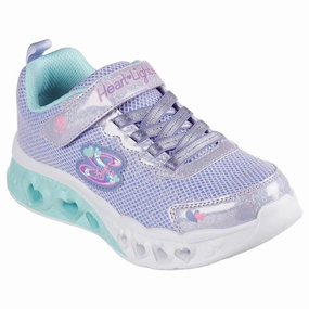 Skechers Flutter Heart Lights Sneakers Lavender Multicolor Kids Velcro Sneakers discount