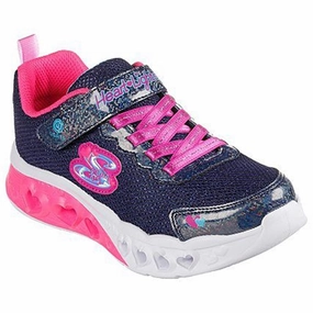 Skechers Flutter Heart Lights Sneakers Navy Multicolor Kids Light-Up Shoes on sale