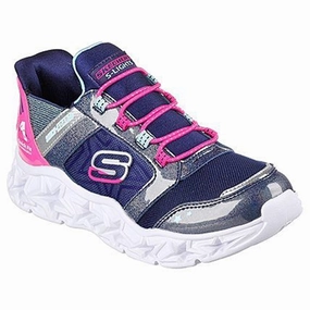 Skechers Galaxy Lights Sneakers Navy Multicolor Kids Light-Up Shoes on sale