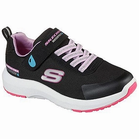 Skechers Girls Dynamic Tread Misty Magic Waterproof Black Lavender Kids Velcro Sneakers discount