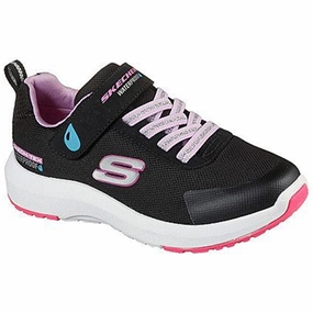 Skechers Girls Dynamic Tread Misty Magic Waterproof Black Lavender Kids Sneakers with Laces sale