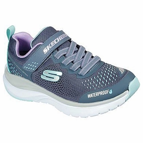 Skechers Girls Ultra Groove Hydro Mist Waterproof Grey Multicolor Kids Velcro Sneakers discount