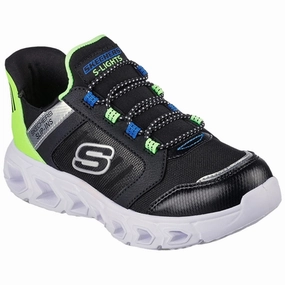 Skechers Hypno-Flash 2.0 Sneakers Black Lime Kids Light-Up Shoes on sale