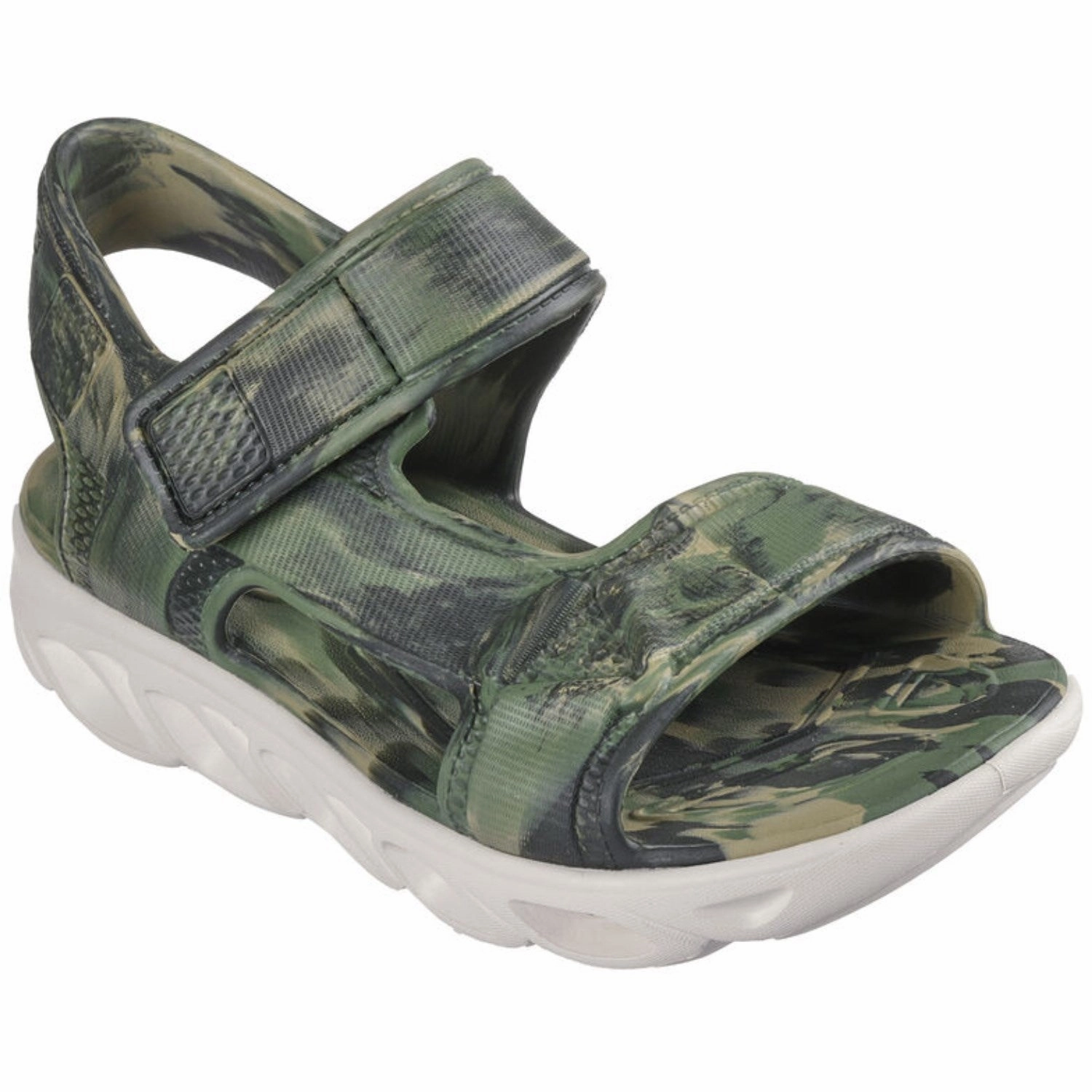 Skechers Hypno-Splash Camo Printed River Sandal Black Olive Kids Open Sandals cheap sale
