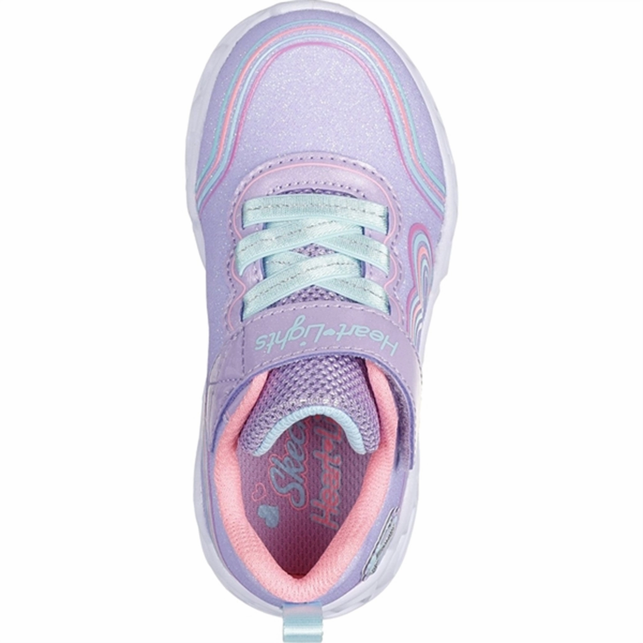 Skechers Lighted Hearts Sparkle Sneakers Lavender Multicolor