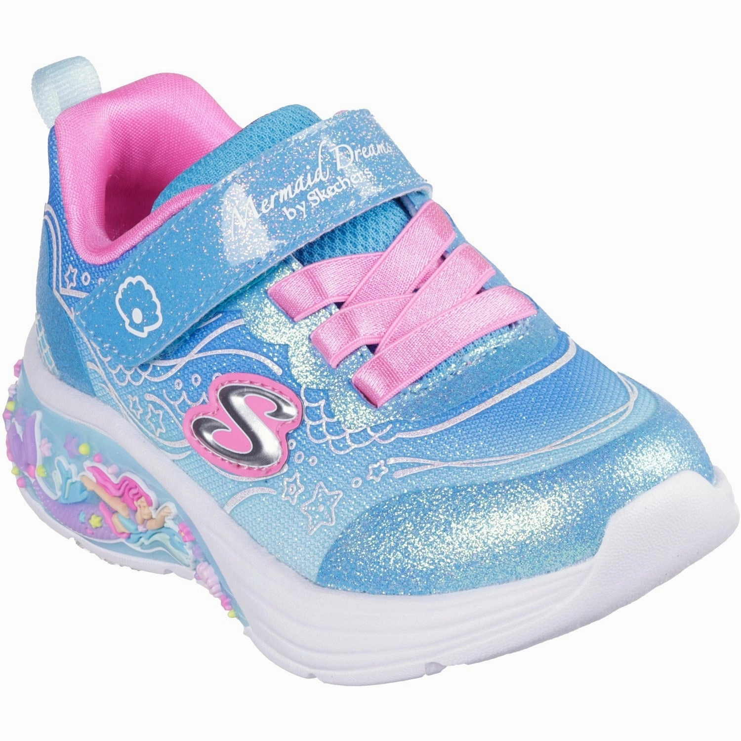 Skechers My Dreamers - Lil Mermaid Sneakers Kids Velcro Sneakers discount