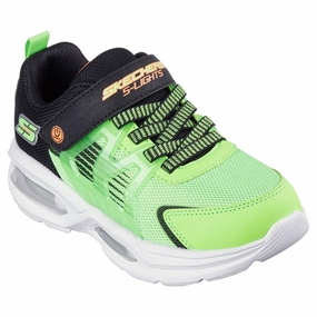 Skechers Prismatrons Quarter Cage Sneakers Lime Black Kids Velcro Sneakers discount
