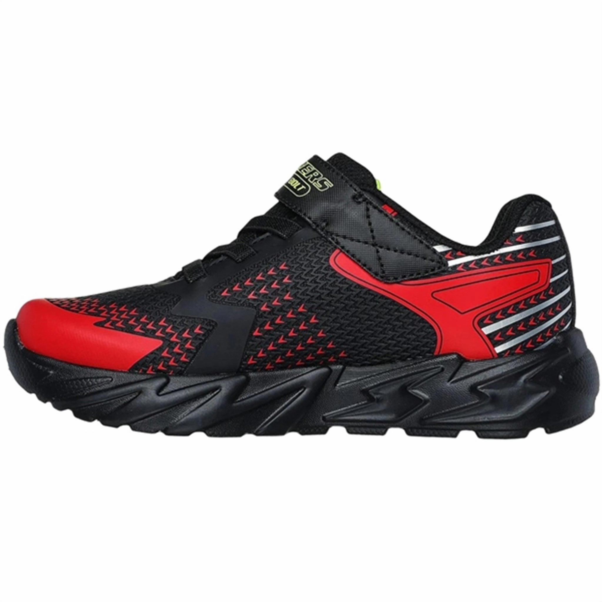 Skechers S-Lights Flex Glow Bolt Black Red