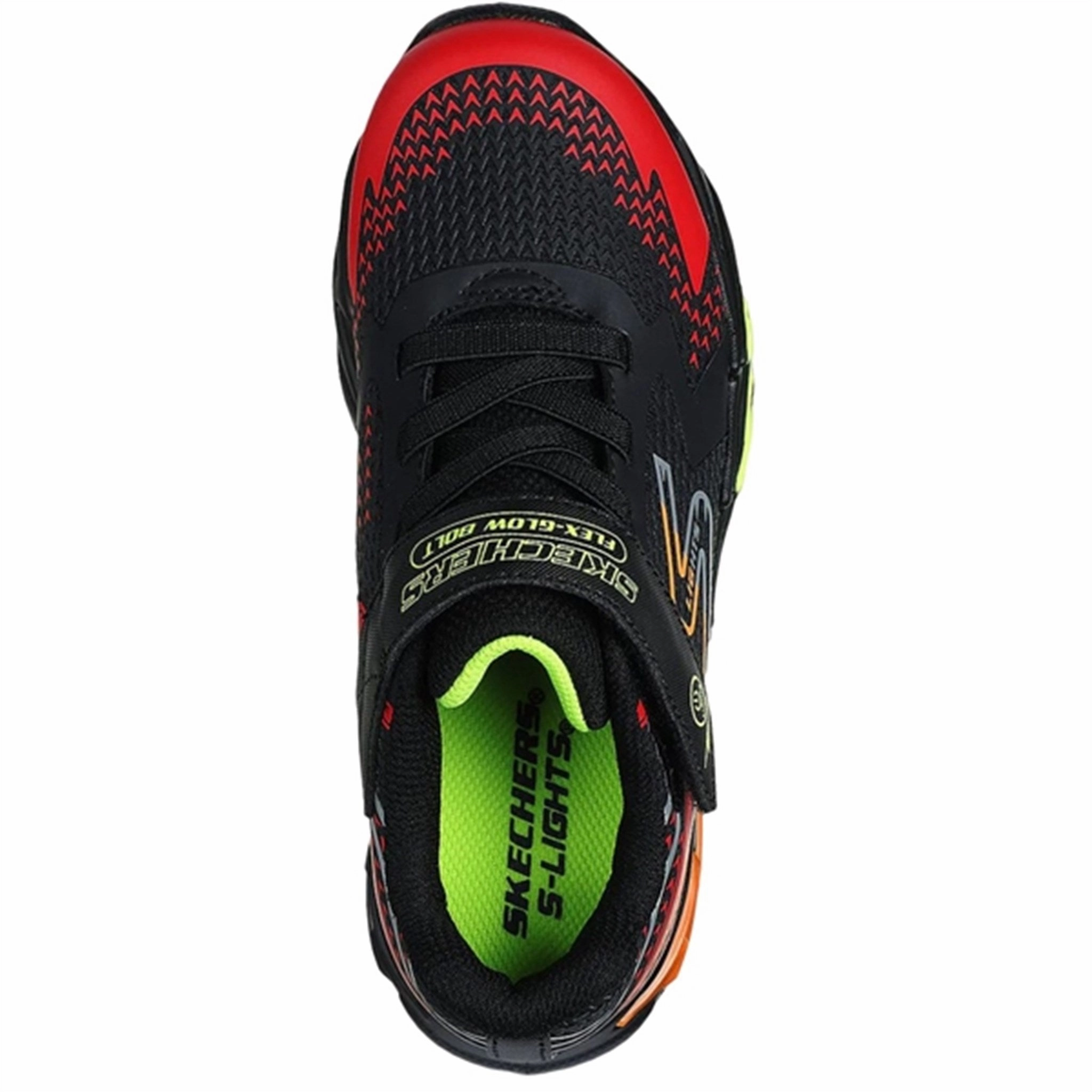 Skechers S-Lights Flex Glow Bolt Black Red