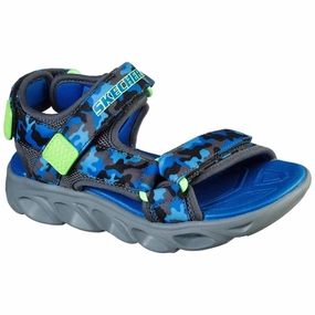 Skechers S-Lights Hypno Splash Sandal Blue/Lime Kids Open Sandals cheap sale