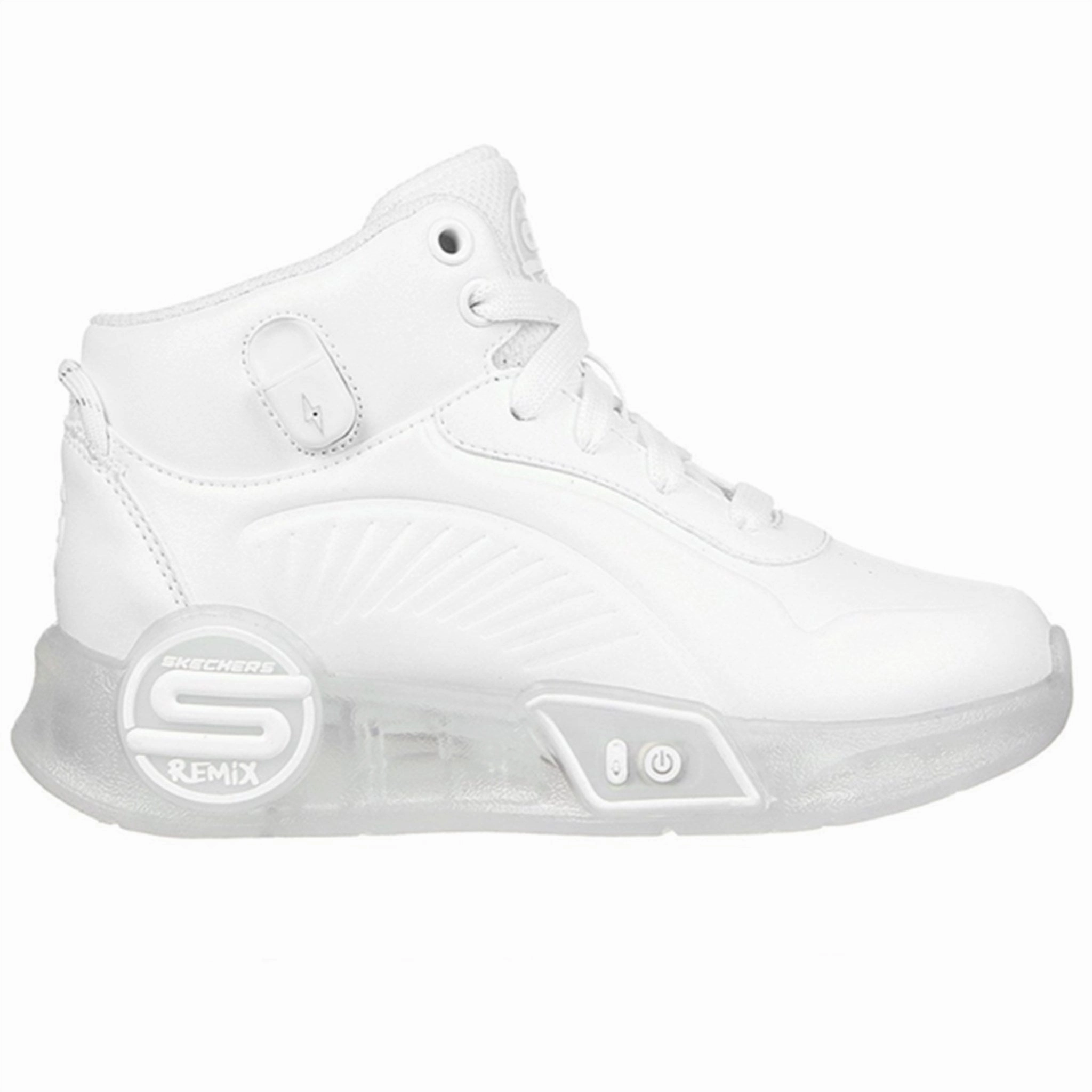 Skechers S-Lights Remix White Kids Light-Up Shoes on sale
