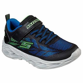 Skechers S-Lights Vortex Flash Black Blue Lime Kids Light-Up Shoes on sale