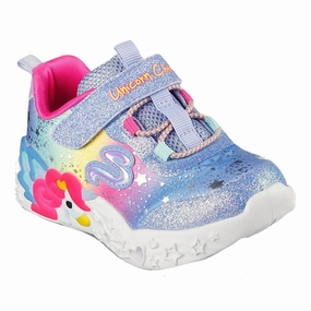 Skechers Unicorn Charmer Sneakers Twilight Dream Blue Multi Kids Light-Up Shoes on sale