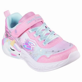 Skechers Unicorn Dreams Ombre Print & Star Shoe Pink Turquoise Kids Velcro Sneakers discount