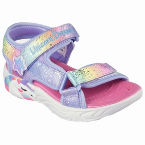 Skechers Unicorn Dreams Sandals Blue Multi Kids Open Sandals cheap sale