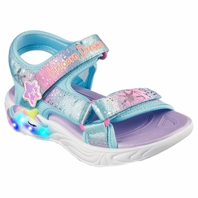 Skechers Unicorn Dreams Sandals Purple Multicolor Kids Open Sandals cheap sale