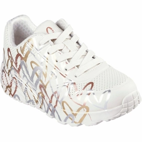 Skechers Uno Lite - Metallic Love Sneakers Kids Sneakers with Laces sale