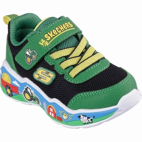 Skechers X John Deere: Play Scene-Barn-Squad Buddies Sneakers Kids Velcro Sneakers discount