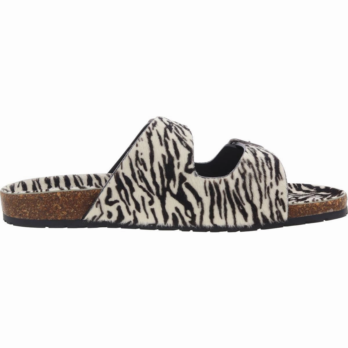 Slide Sandals Mens Buckle Calf Hair