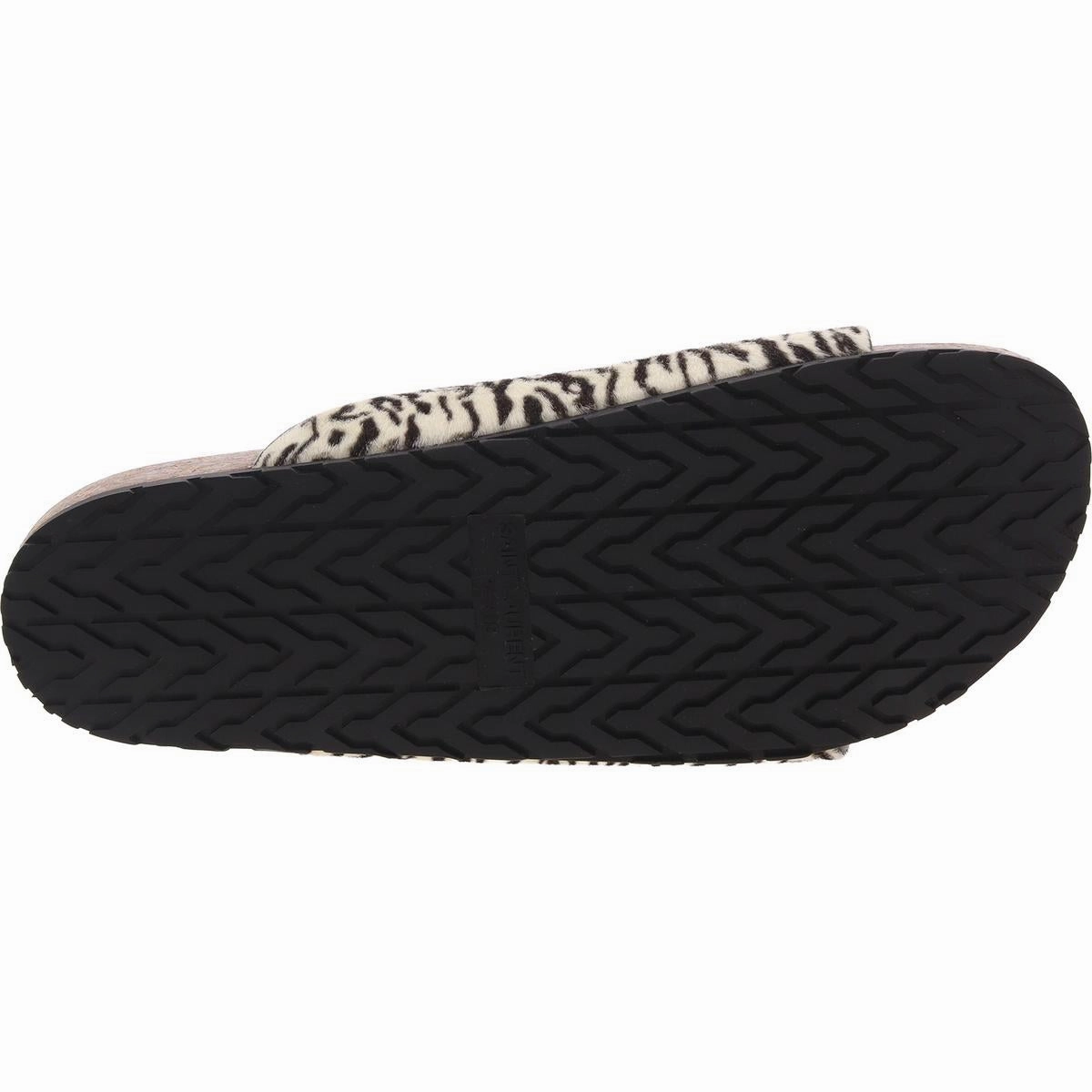Slide Sandals Mens Buckle Calf Hair