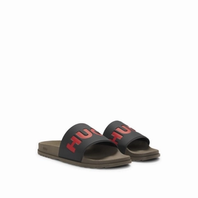 Slides with logo strap Discount Mens Beach Sandals