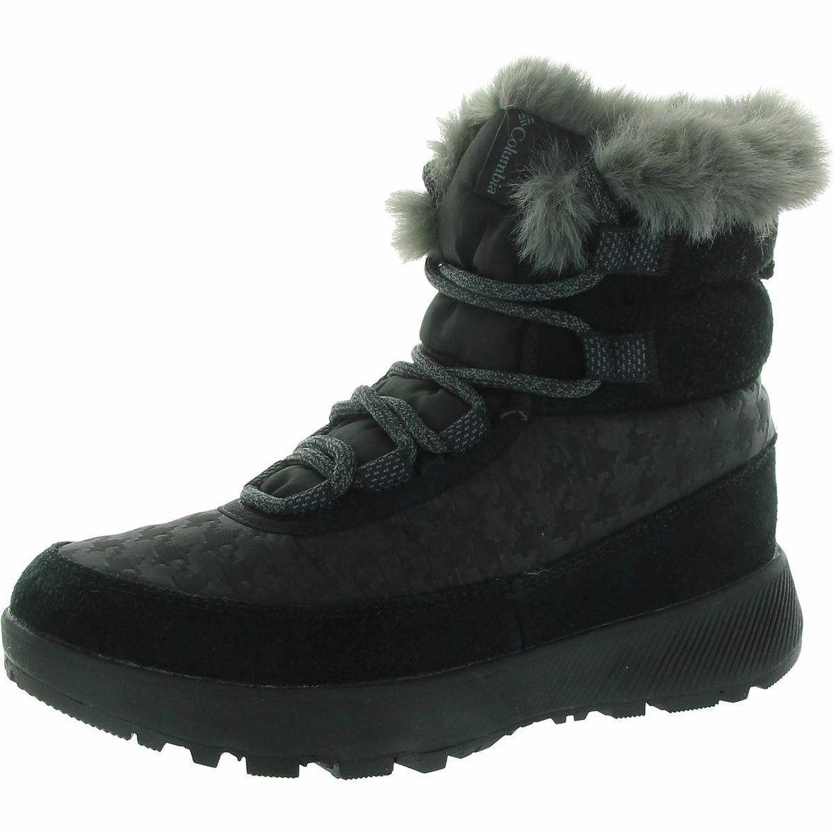 Slopeside Peak Luxe Womens Mixed Media Suede Winter & Snow Boots