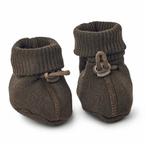 Smallstuff Wool Booties Brown Baby Booties soft sole sale