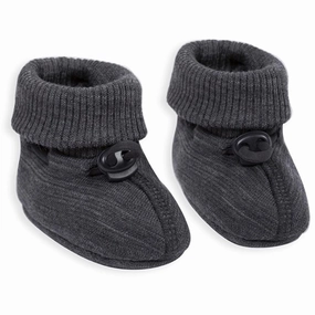 Smallstuff Wool Booties Dark Grey Wool Slippers Kids clearance