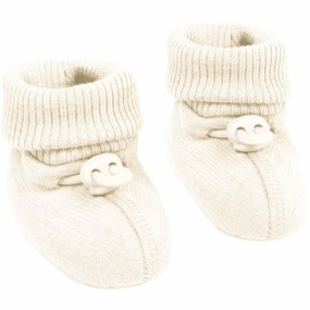 Smallstuff Wool Booties Off White Baby Booties soft sole sale