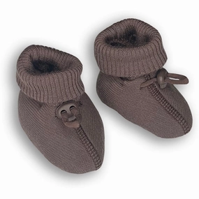 Smallstuff Wool Booties Rose Brown Baby Booties soft sole sale